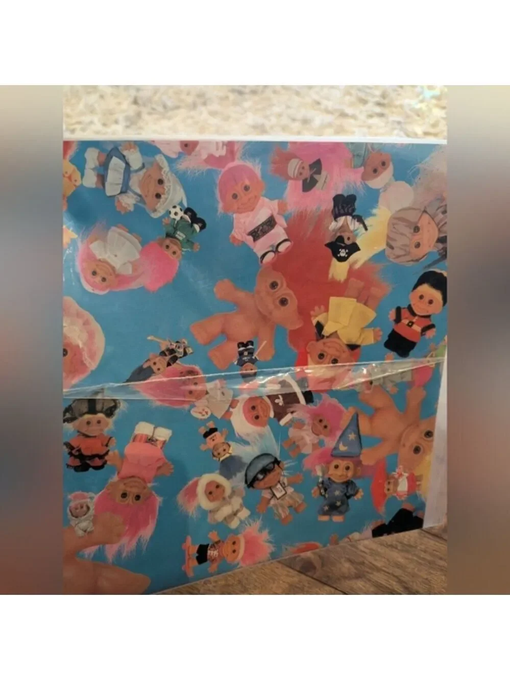 Vintage Troll Dolls Hallmark Wrapping Paper NWT 2 packs